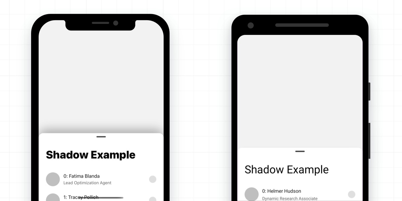 React Native Bottom Sheet Shadow